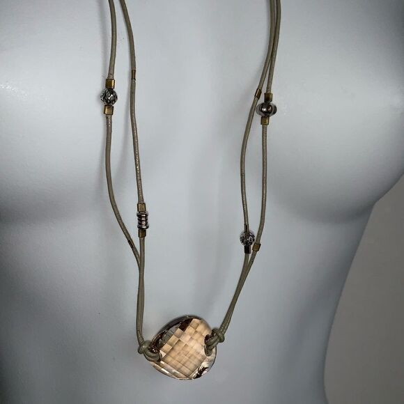 SARA DESIGNS NY Long Amber Jewel Necklace - Picture 2 of 4